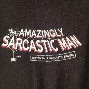 Bella+Canvas funny graphic print t-shirt Amazingly Sarcastic Man size XL